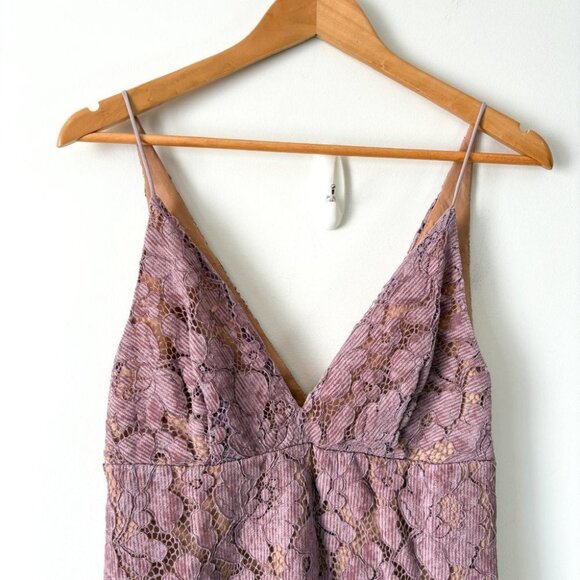 Free People Dangerous Love Mini Floral Lace Slip Dress Red Size 2 - Picture 5 of 8